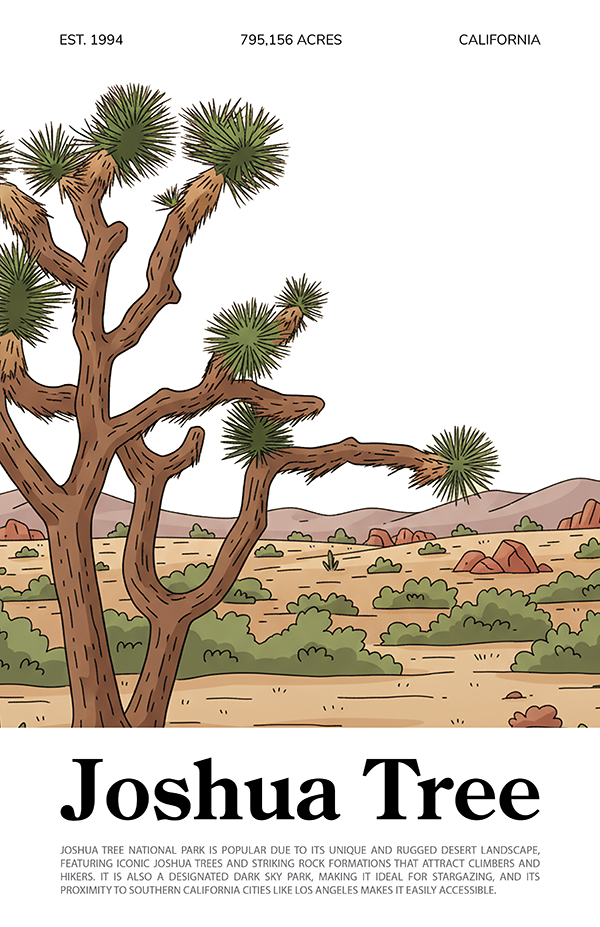 Joshua Tree National Park Animated Poster – Park-Poster