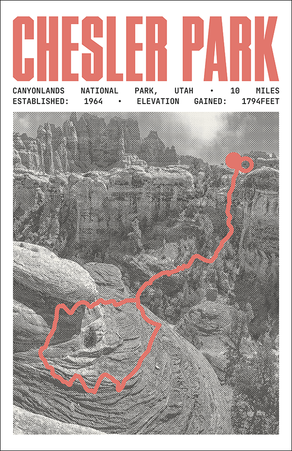 Chesler Park Loop Trail Poster Canyonlands National Park Prints