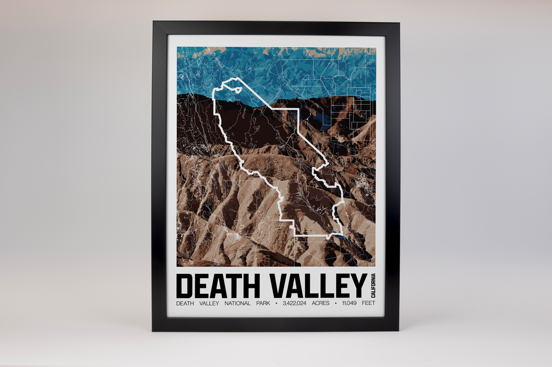 Death Valley National Park – Perimeter Map Print