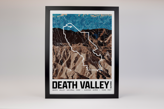 Death Valley National Park – Perimeter Map Print