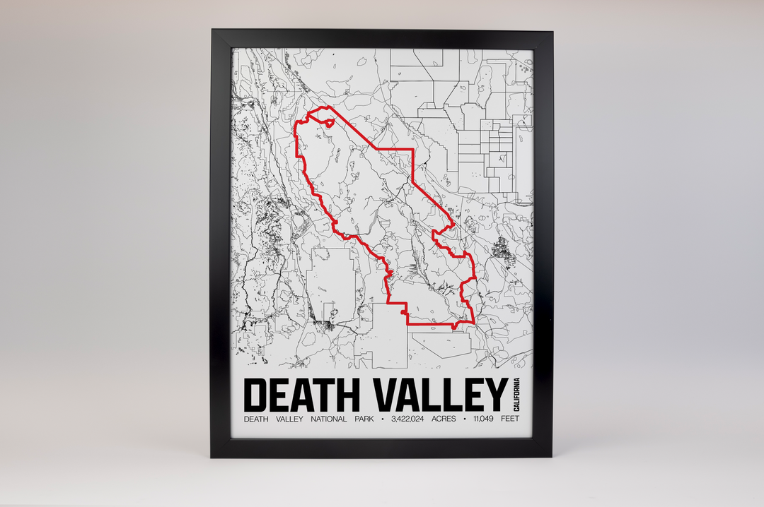 Death Valley National Park – Perimeter Map Print