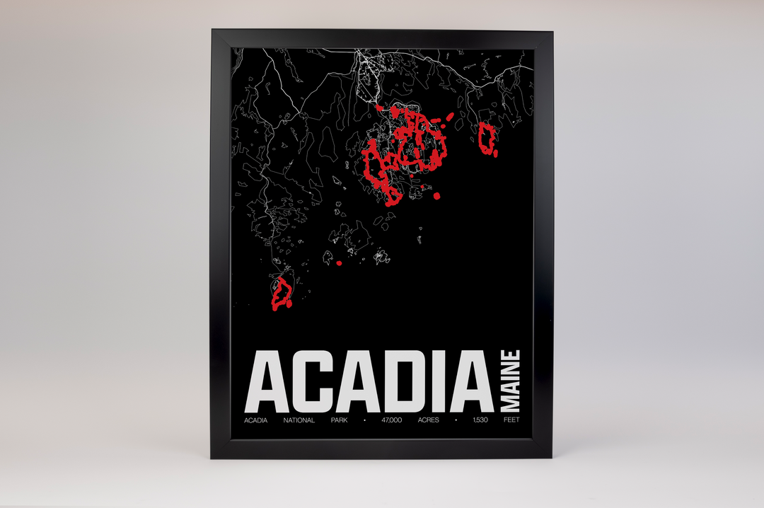 Acadia National Park – Perimeter Map Print