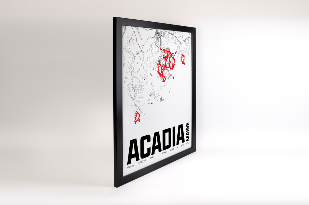 Acadia National Park – Perimeter Map Print