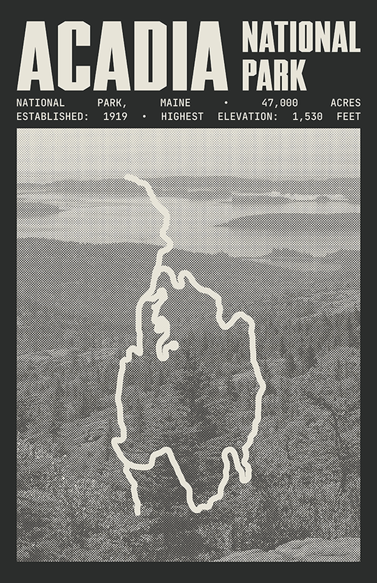 Acadia National Park Poster