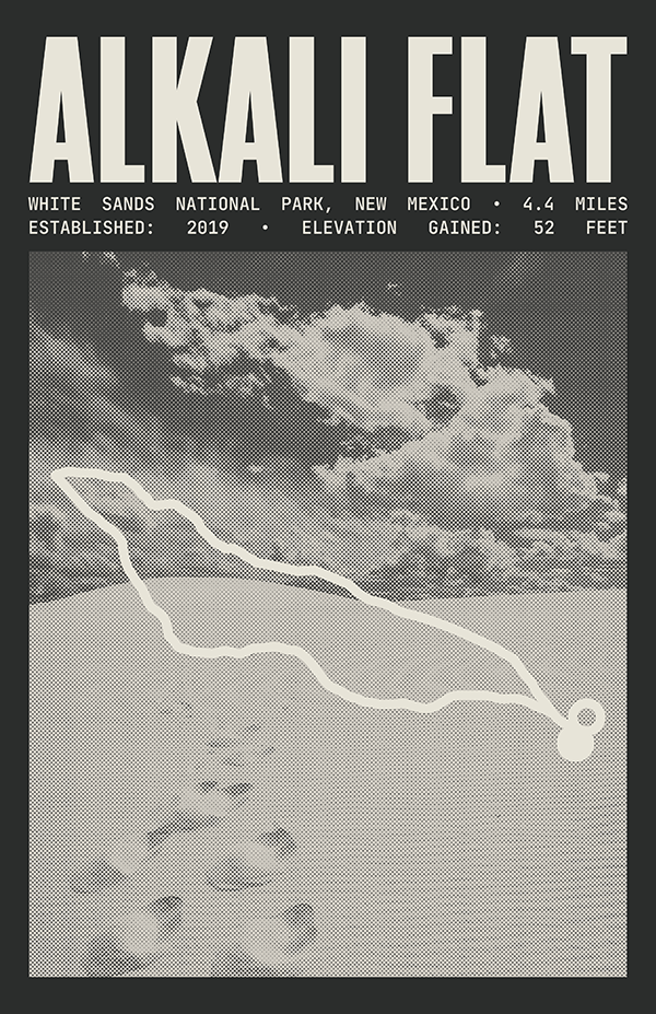 Alkali Flat Trail Poster | White Sands National Park Prints