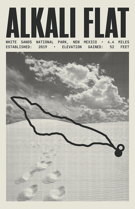 Alkali Flat Trail Poster | White Sands National Park Prints