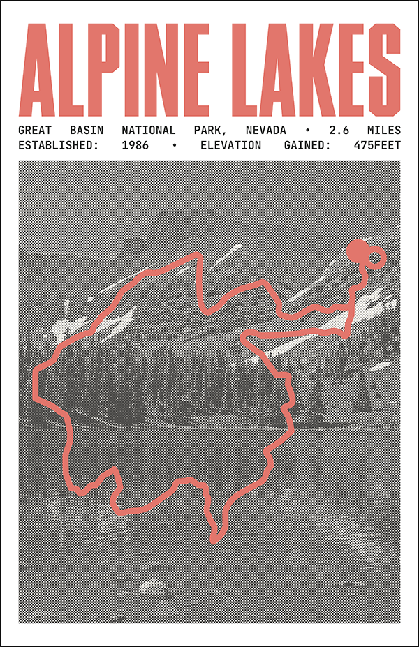 Alpine Lakes Poster | Great Basin National Prints