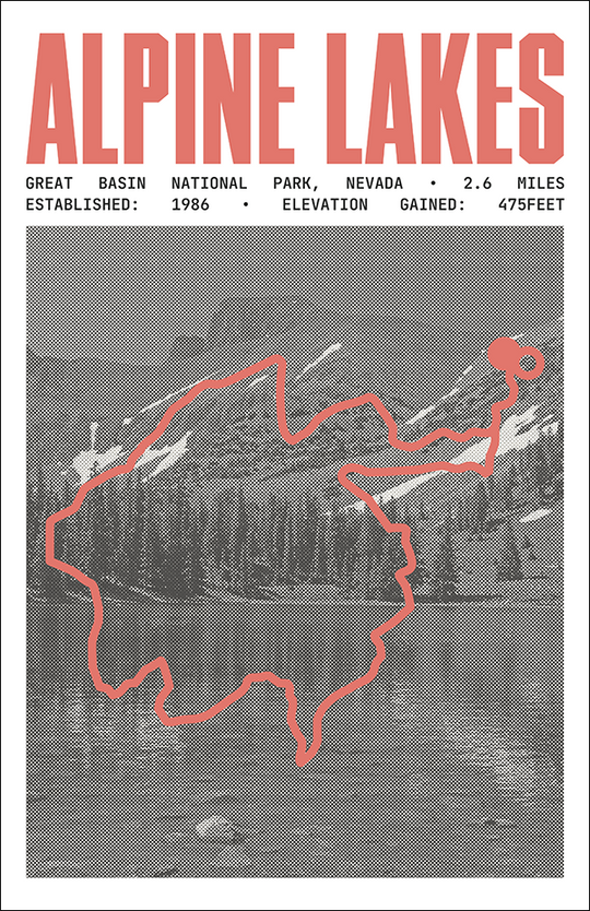 Alpine Lakes Poster | Great Basin National Prints