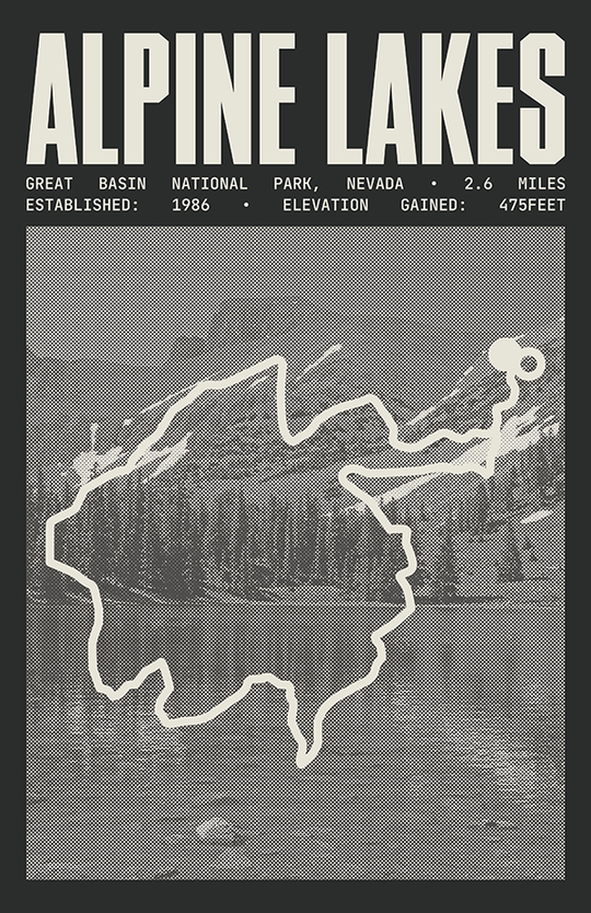 Alpine Lakes Poster | Great Basin National Prints