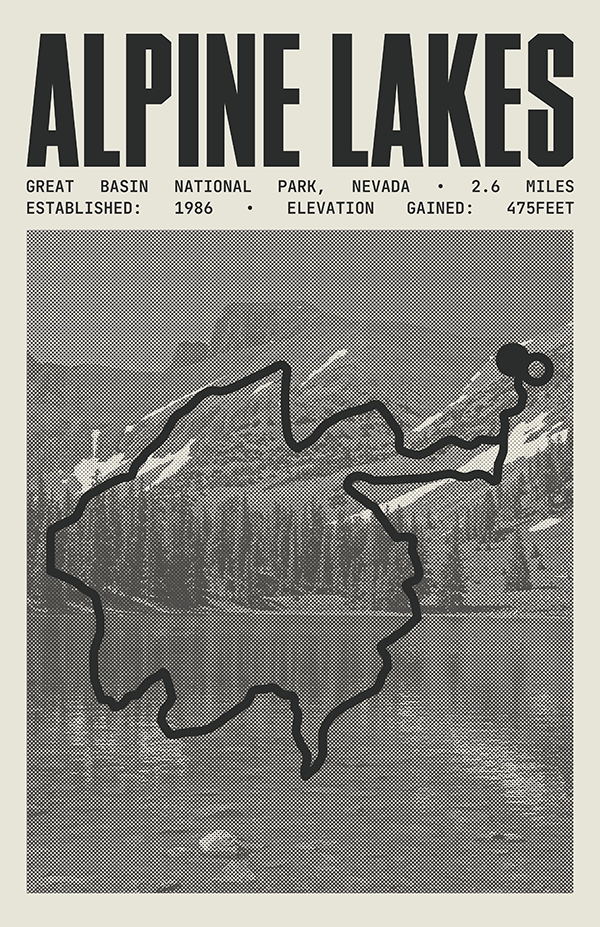 Alpine Lakes Poster | Great Basin National Prints