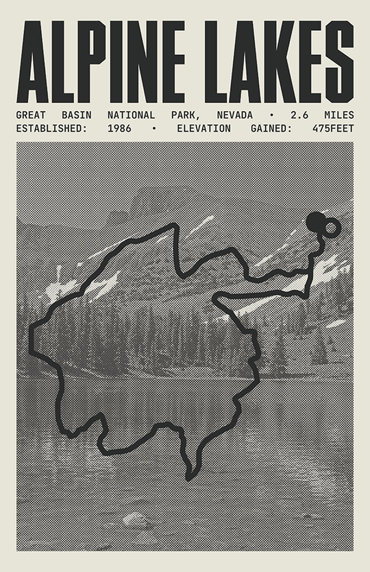 Alpine Lakes Poster | Great Basin National Prints