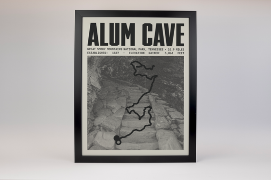 Alum Cave Trail Poster | Great Smoky Mountains National Park Prints