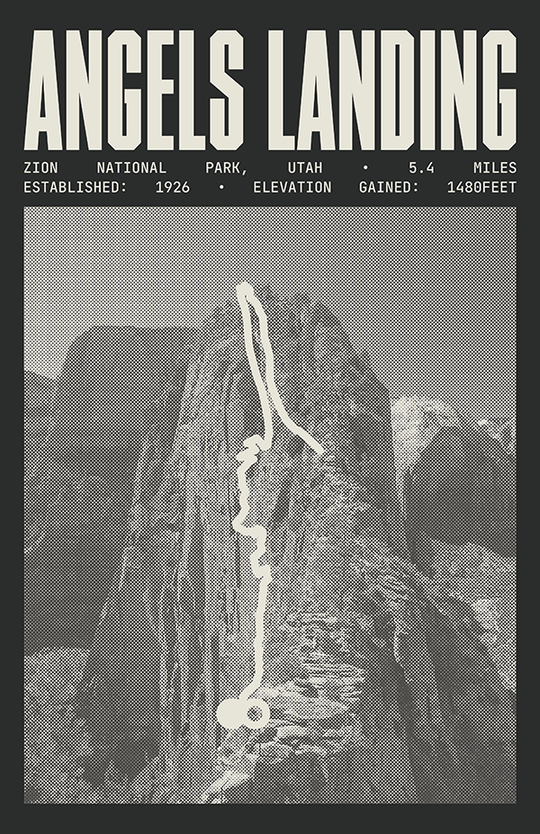 Angels Landing Poster | Zion National Park Prints