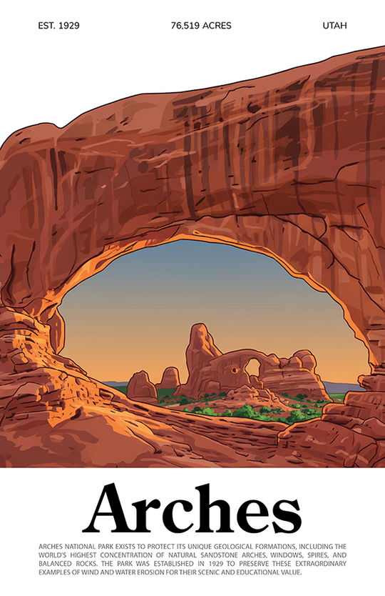 Arches National Park Animated Poster
