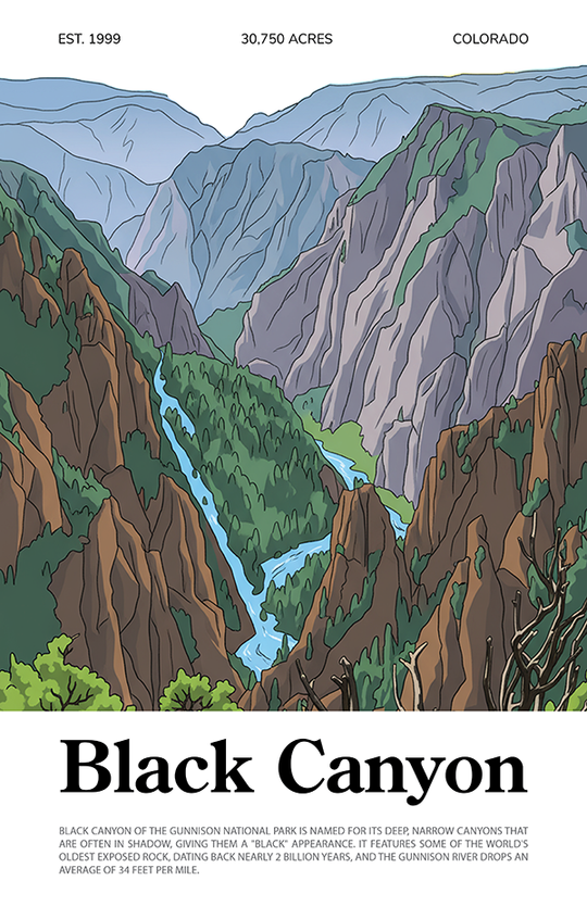 Black Canyon of the Gunnison National Park Animated Poster