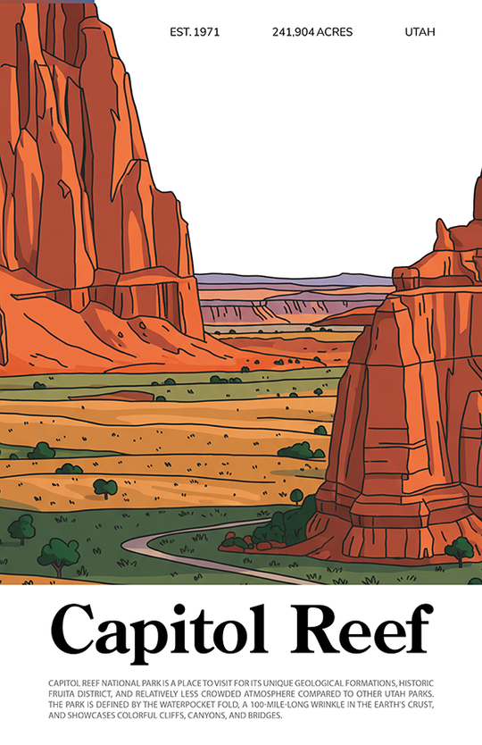 Capitol Reef National Park Animated Poster