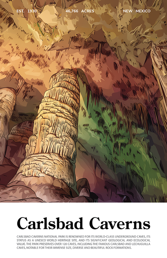 Carlsbad Caverns National Park Animated Poster