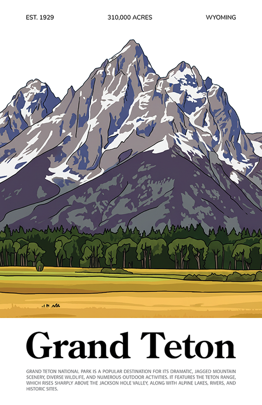 Grand Teton National Park Animated Poster