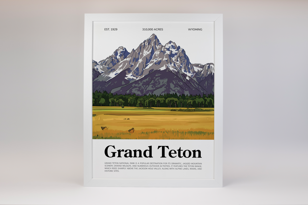 Grand Teton National Park Animated Poster
