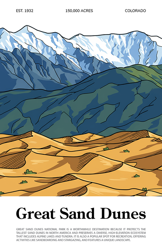 Great Sand Dunes National Park Animated Poster