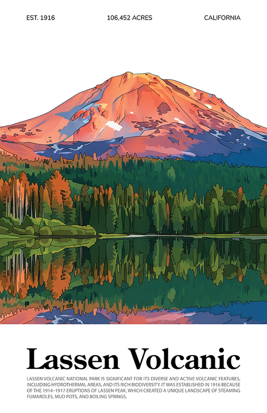 Lassen Volcanic National Park Animated Poster