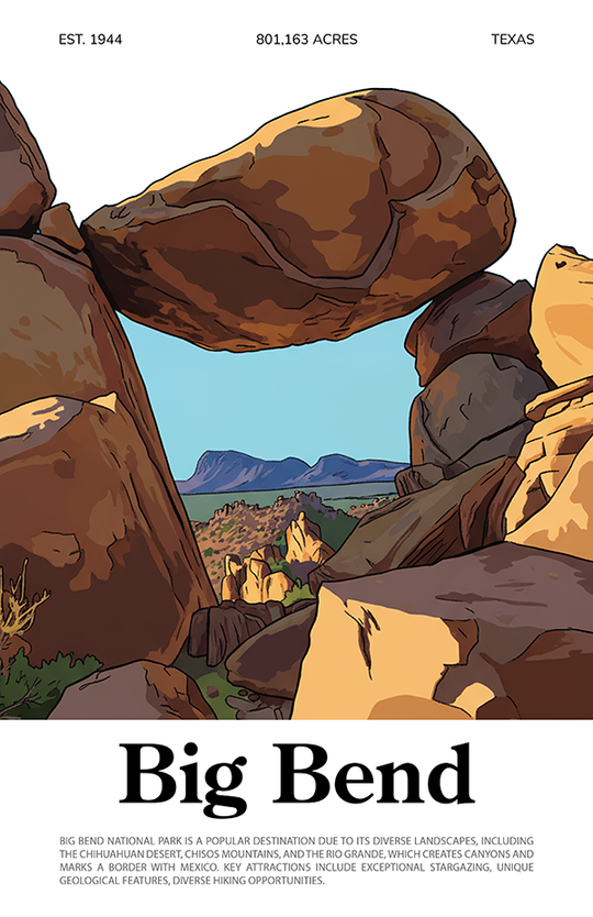 Big Bend National Park Animated Poster
