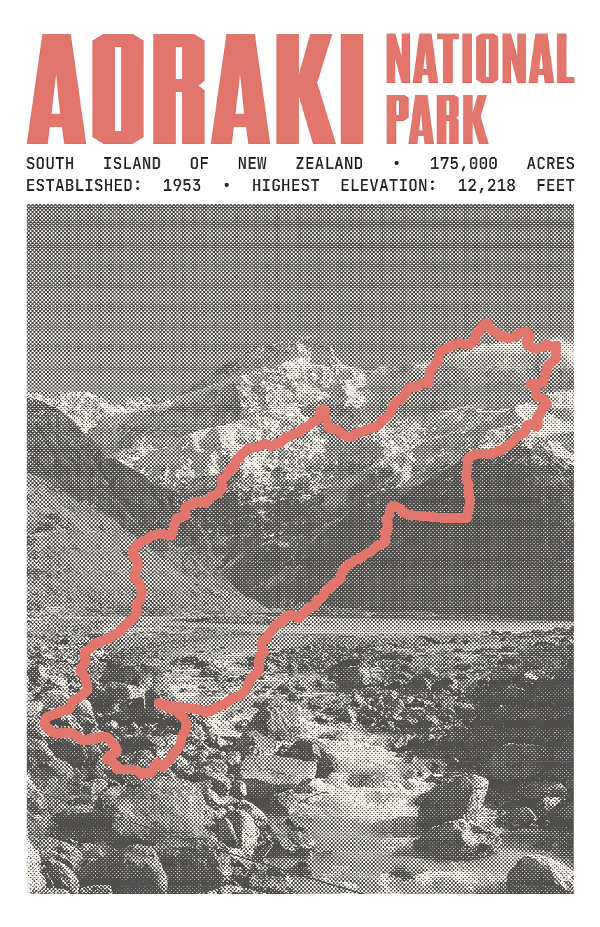 Aoraki Mount Cook National Park Poster