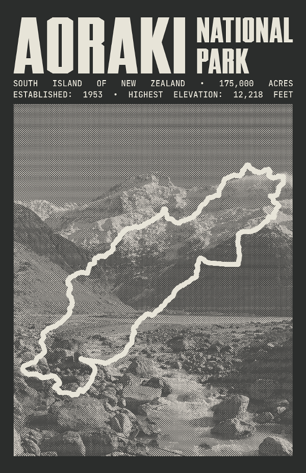 Aoraki Mount Cook National Park Poster