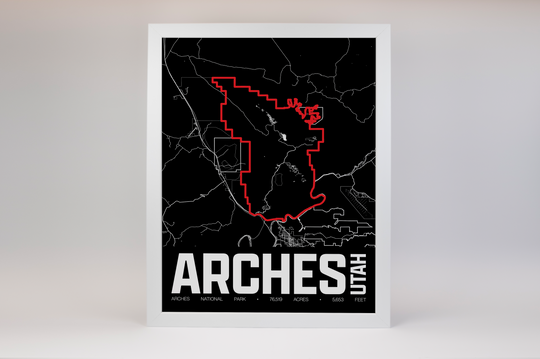 Arches National Park – Perimeter Map Print