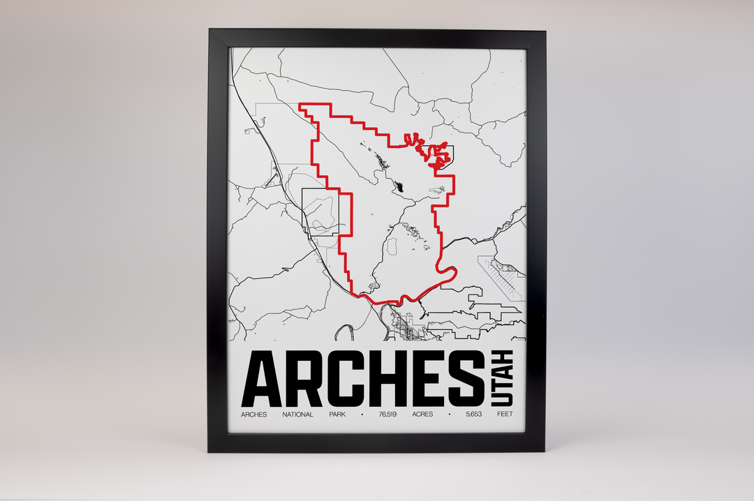 Arches National Park – Perimeter Map Print