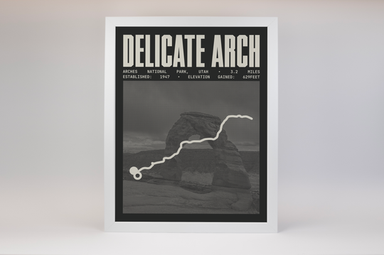 Delicate Arch Trail Poster | Arches National Park Prints