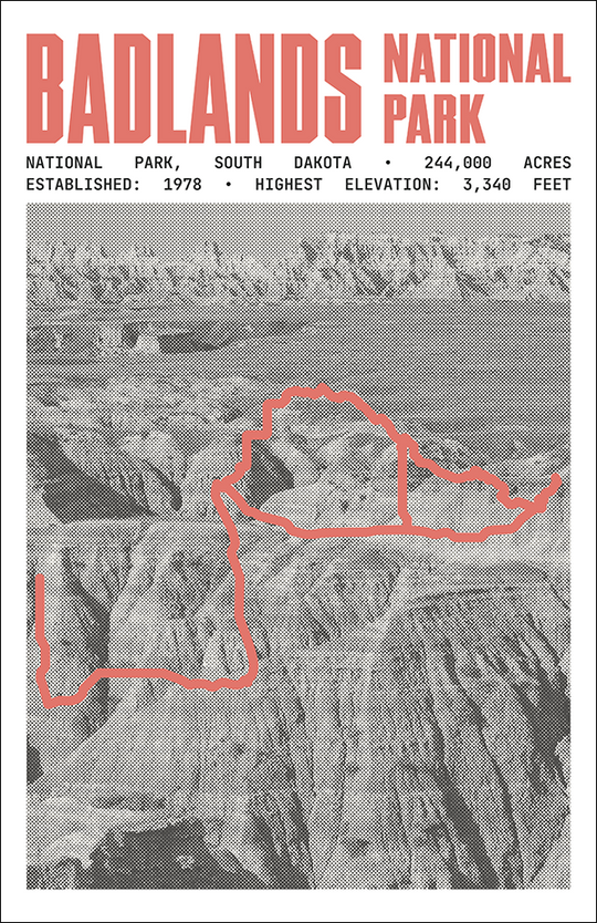 Badlands National Park Poster