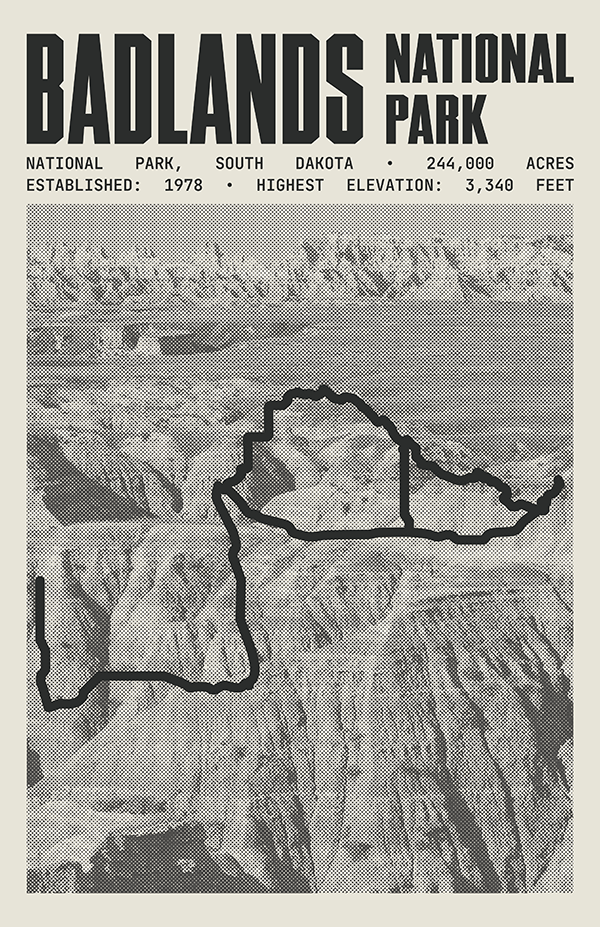 Badlands National Park Poster
