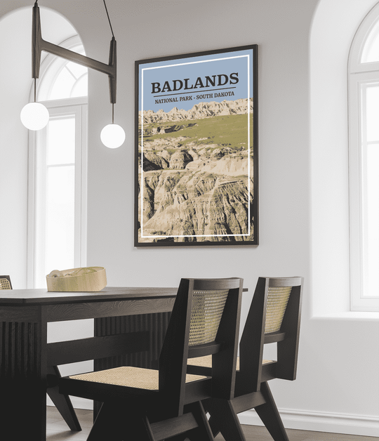 Badlands National Park Print | Vintage Style