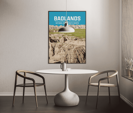 Badlands National Park Print | Vintage Style