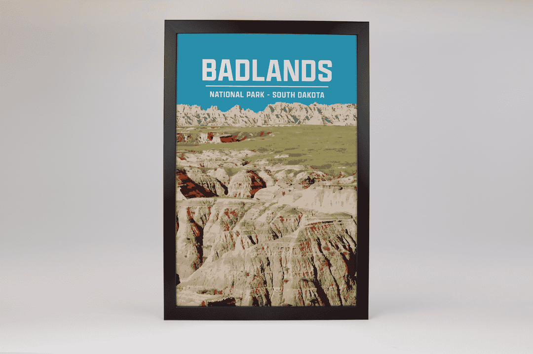 Badlands National Park Print | Vintage Style