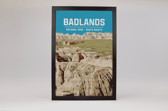 Badlands National Park Print | Vintage Style