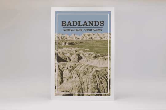 Badlands National Park Print | Vintage Style
