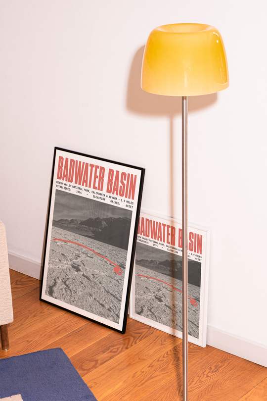 Badwater Basin Salt Flats Trail Poster | Death Valley National Park Prints