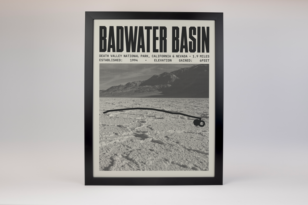 Badwater Basin Salt Flats Trail Poster | Death Valley National Park Prints