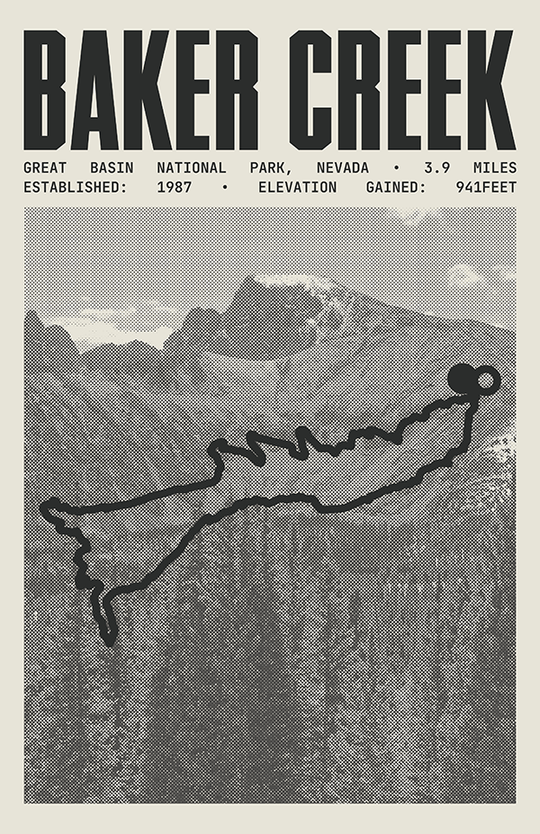 Baker Creek Loop Poster | Great Basin National Prints