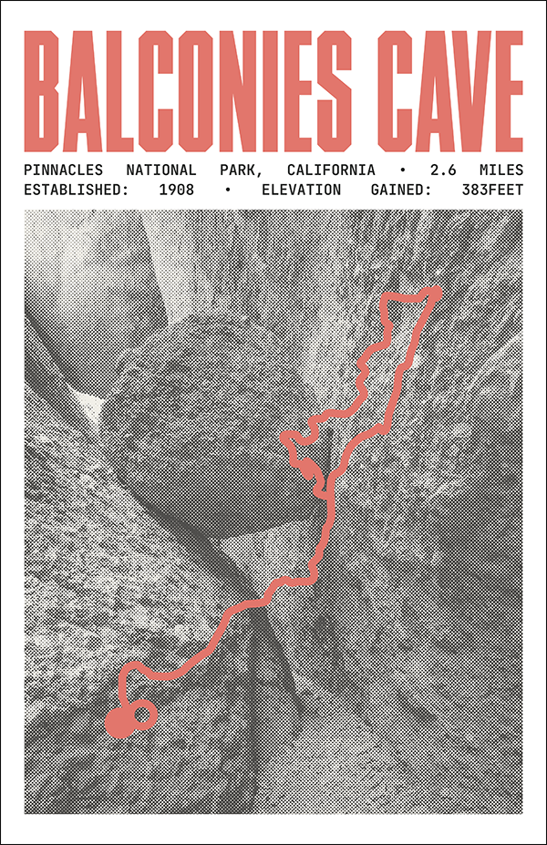 Balconies Cave Trail Poster | Pinnacles National Park Prints