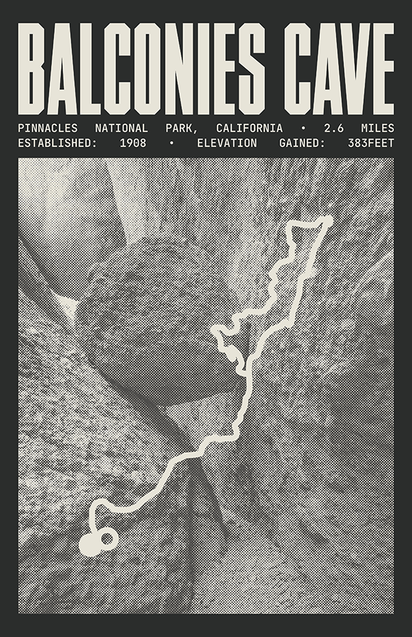 Balconies Cave Trail Poster | Pinnacles National Park Prints