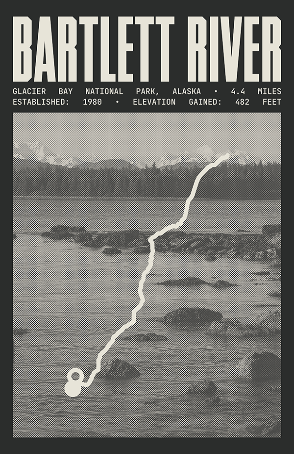 Bartlett River Trail Poster | Glacier Bay National Park Prints