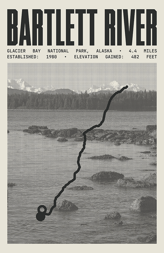 Bartlett River Trail Poster | Glacier Bay National Park Prints