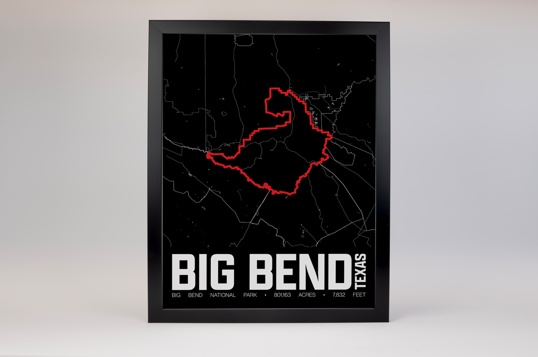 Big Bend National Park – Perimeter Map Print
