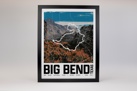Big Bend National Park – Perimeter Map Print