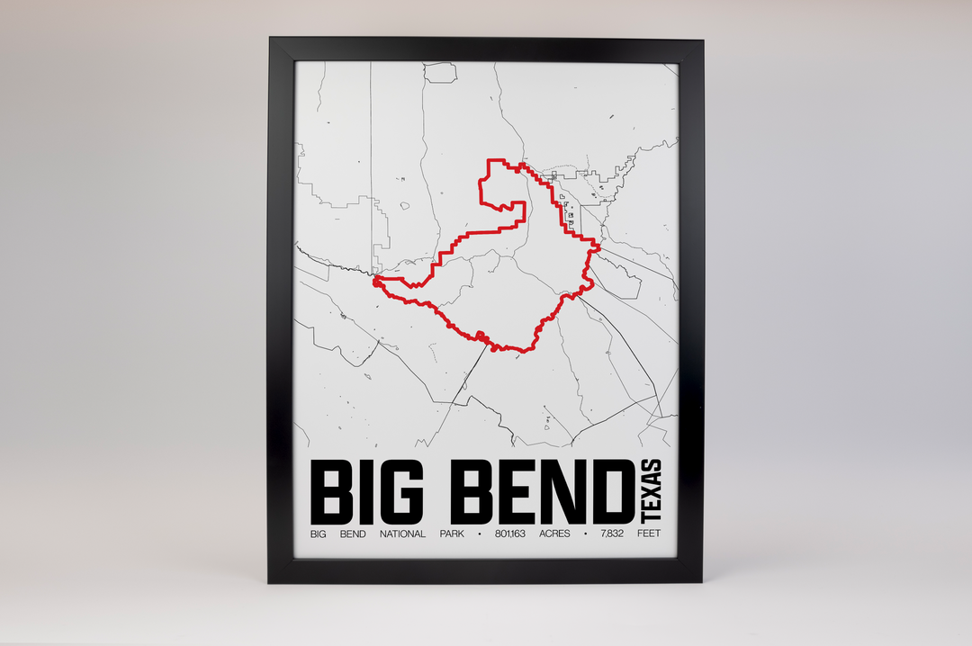 Big Bend National Park – Perimeter Map Print