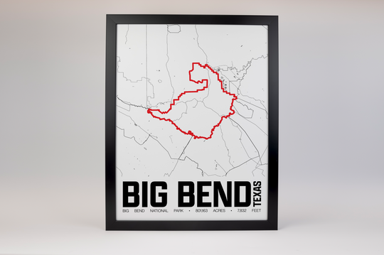 Big Bend National Park – Perimeter Map Print