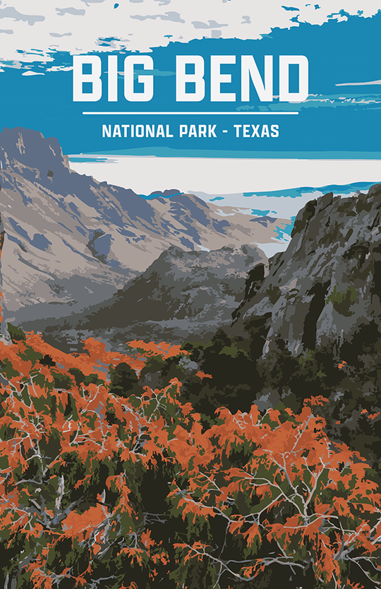 Big Bend National Park Print | Vintage Style